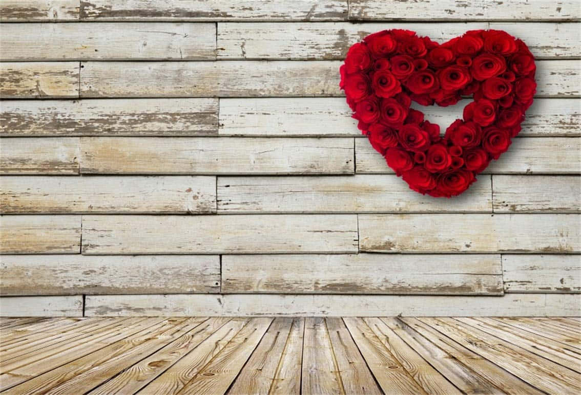 Celebrate Your Rustic Valentine's Day With Love And Joy Background