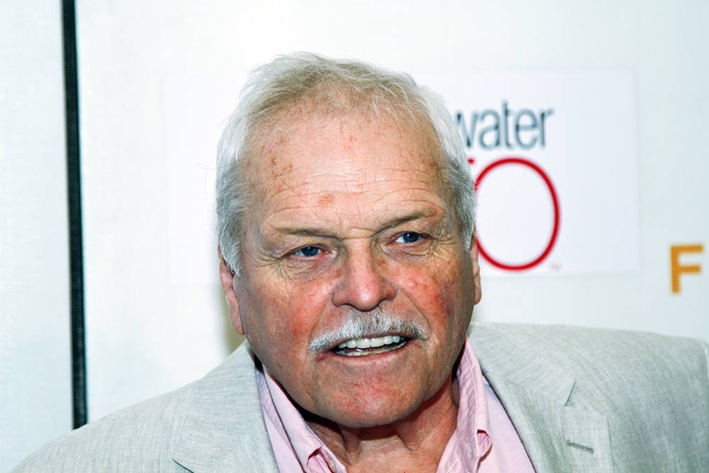 Celebrated Actor Brian Dennehy Portraying Sophistication With A Gray Mustache