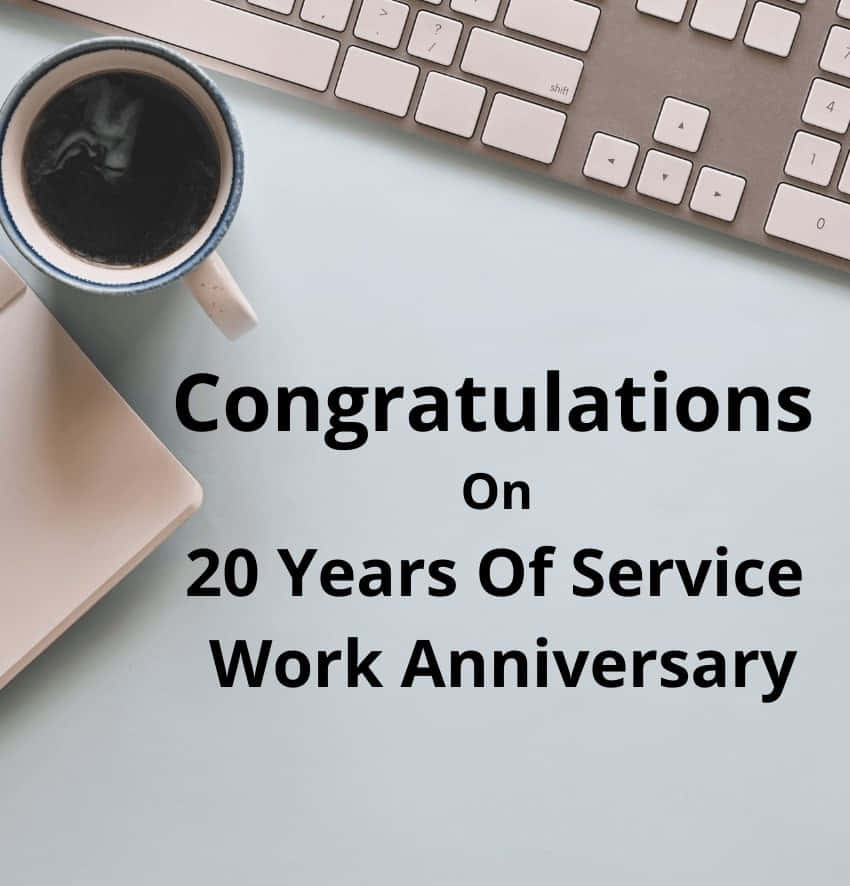 Celebrating 20 Years Of Dedicated Service Anniversary Background