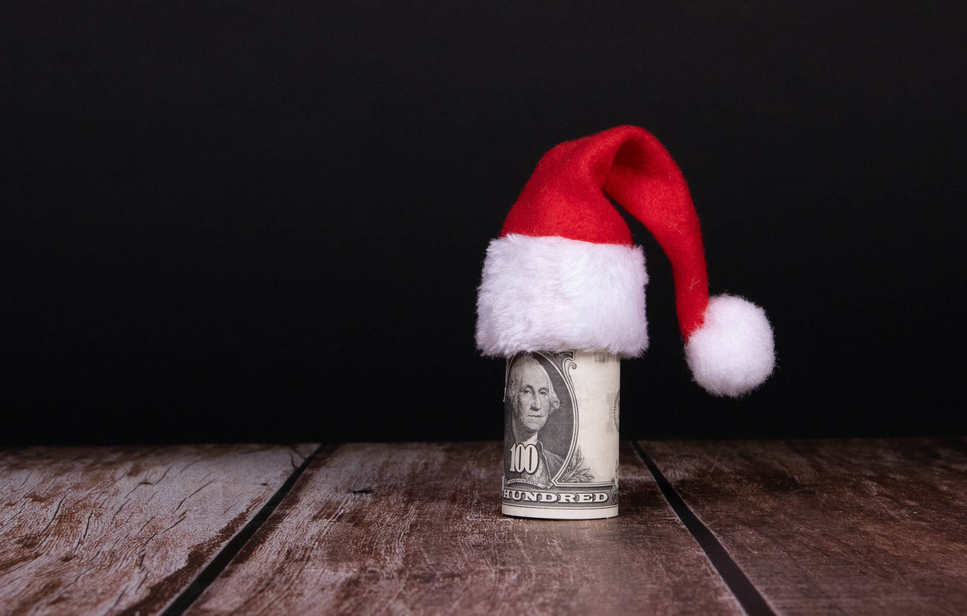 Celebrating A Merry Christmas With Money Background