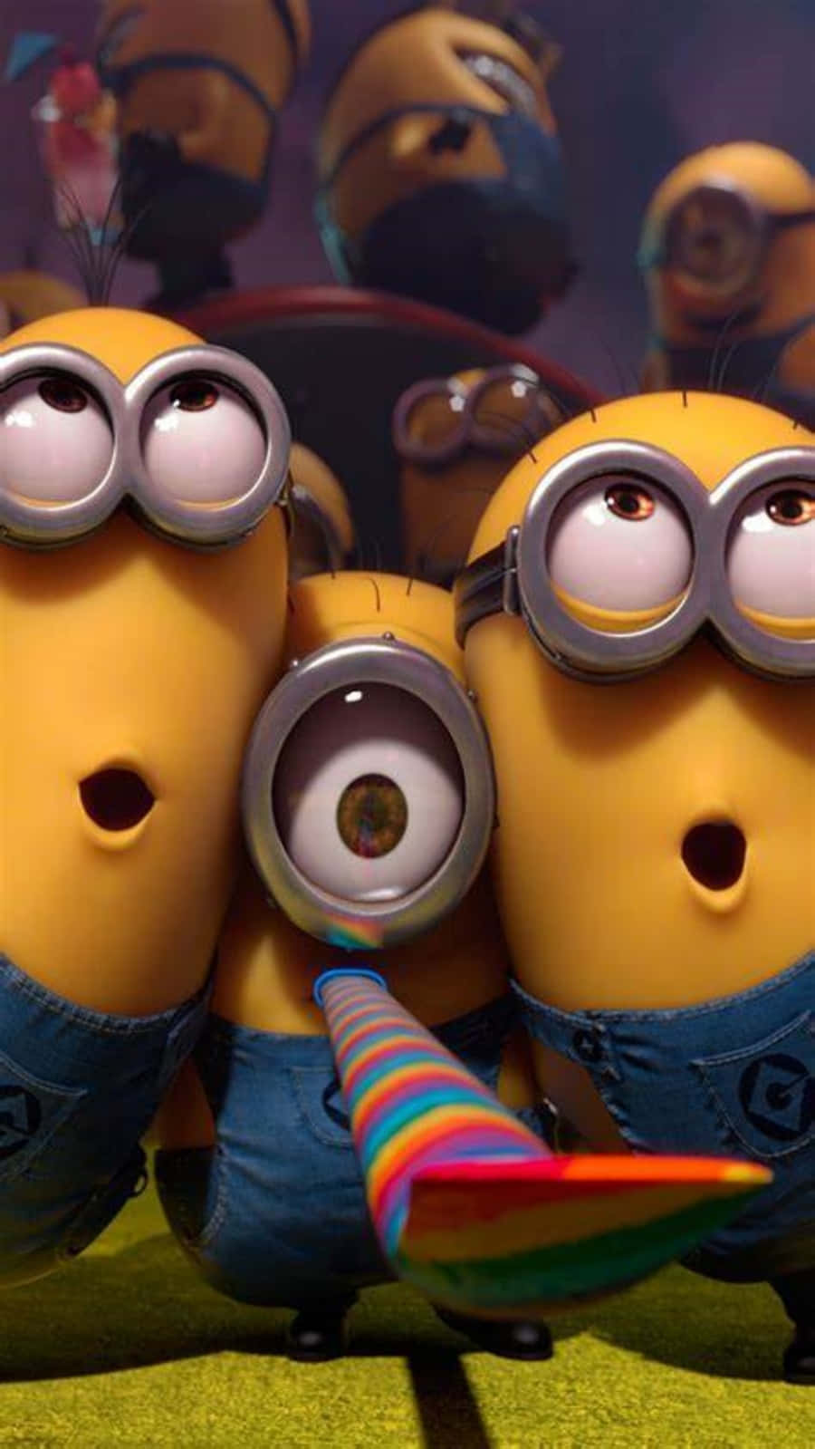 Celebrating And Singing Despicable Me Minion Iphone Background