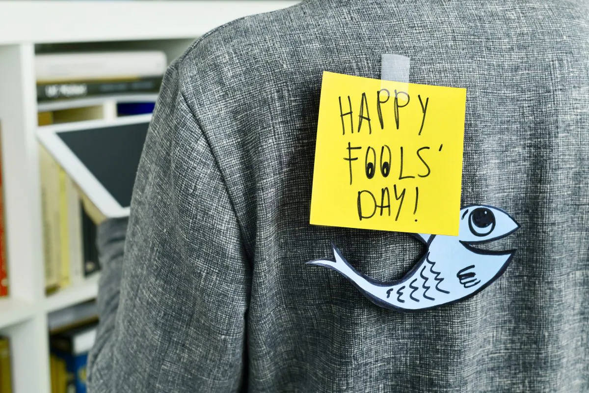 Celebrating April Fool's Day With Pranks - Sticky Note Confusion Background