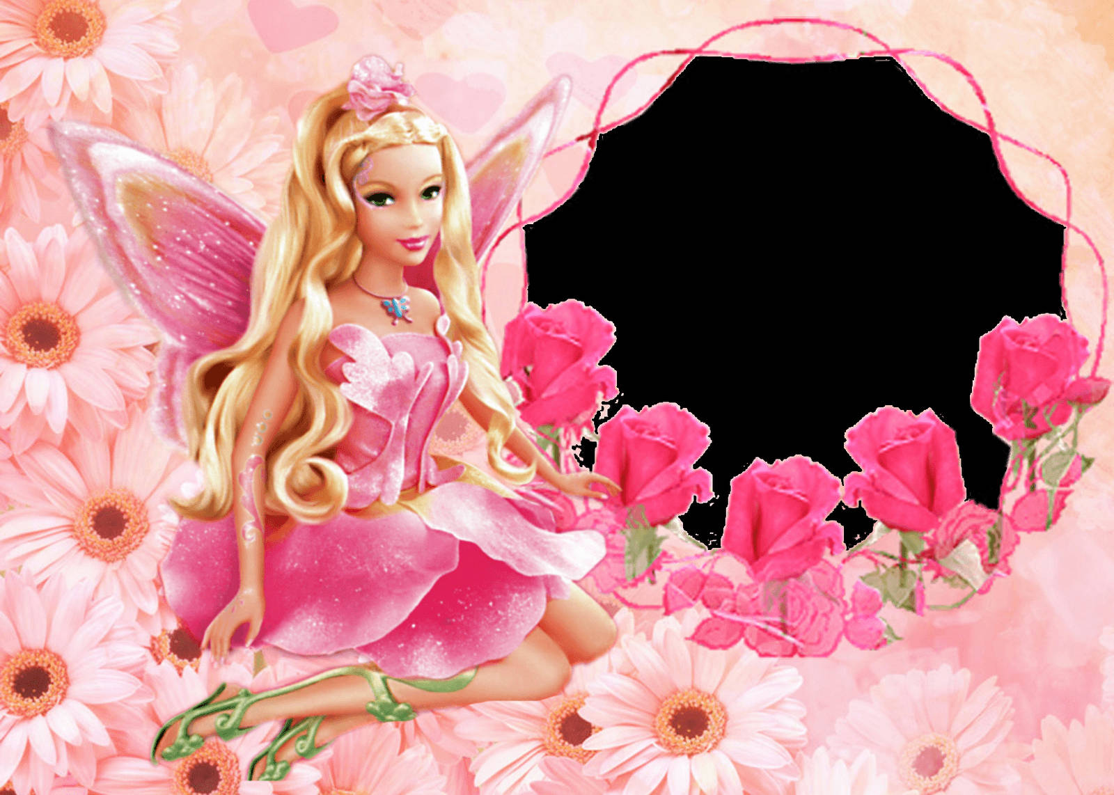 Celebrating Barbie's Beauty With Roses Background