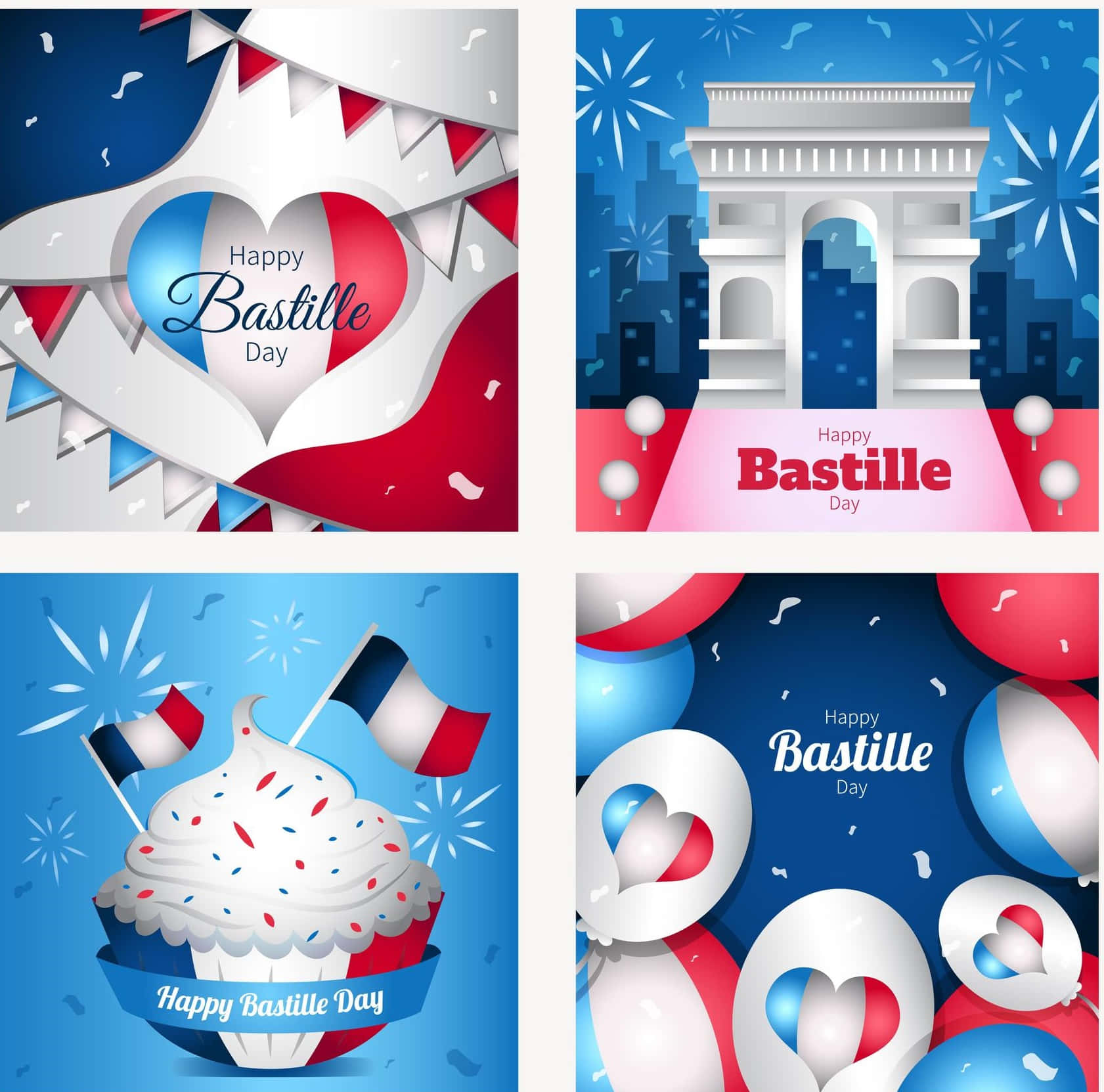 Celebrating Bastille Day In France Background