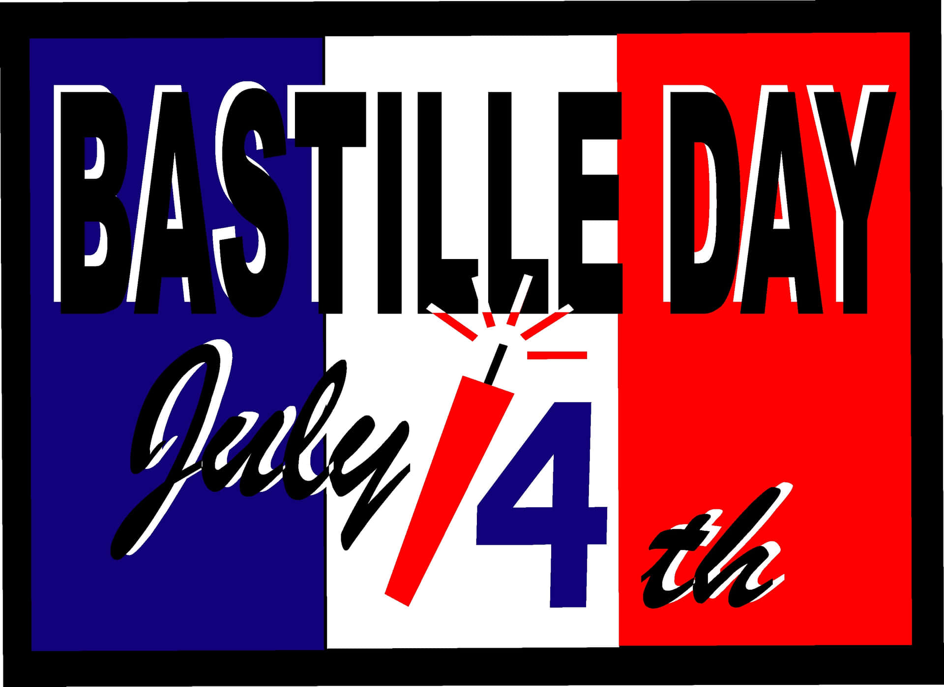 Celebrating Bastille Day Under The Brilliance Of Fireworks Background