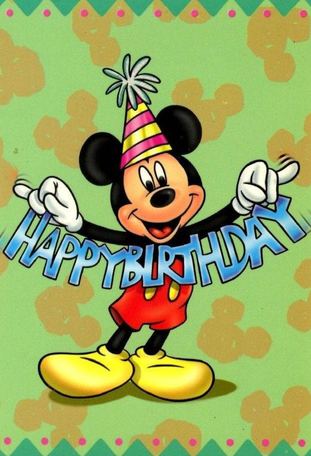 Celebrating Big With Mickey Mouse Birthday Banner Background