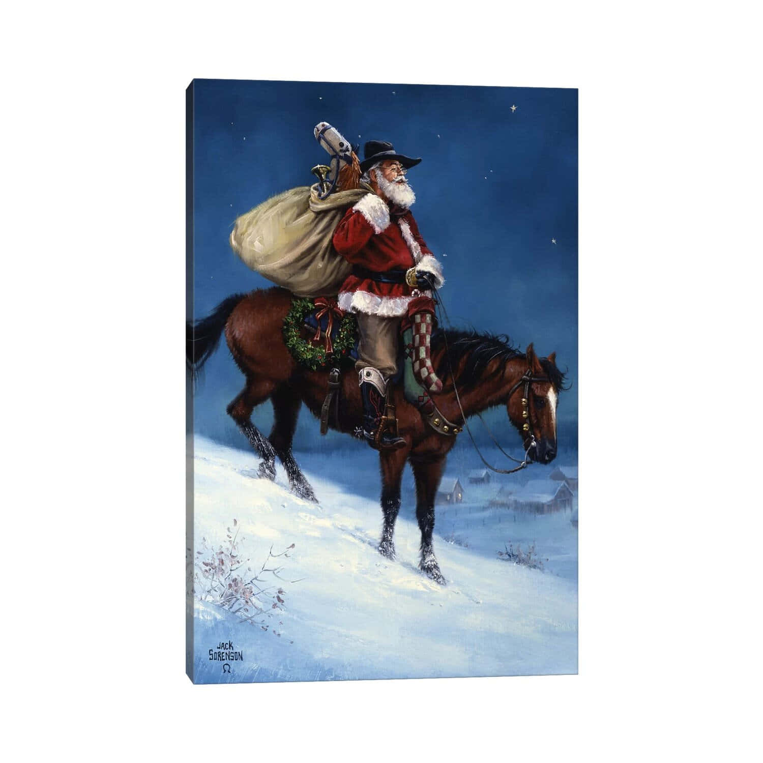 Celebrating Cowboy Christmas In Style Background