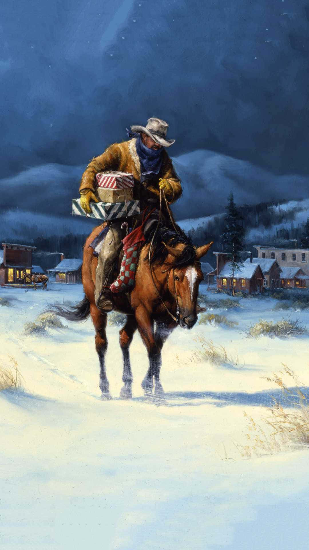 Celebrating Cowboy Christmas In The Wild West! Background