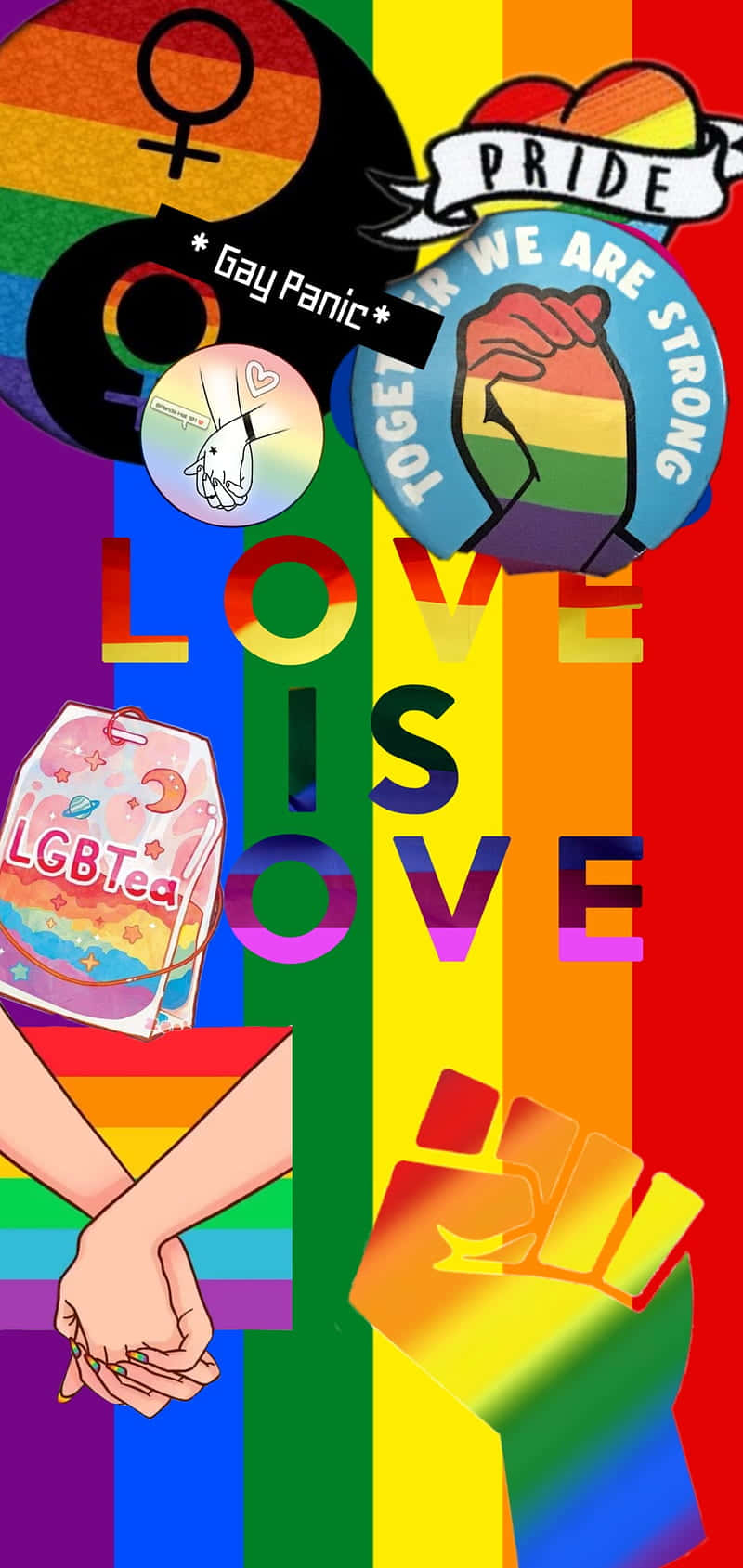 Celebrating Diversity And Love Through Lgbt Pride Aesthetic Illustration Background