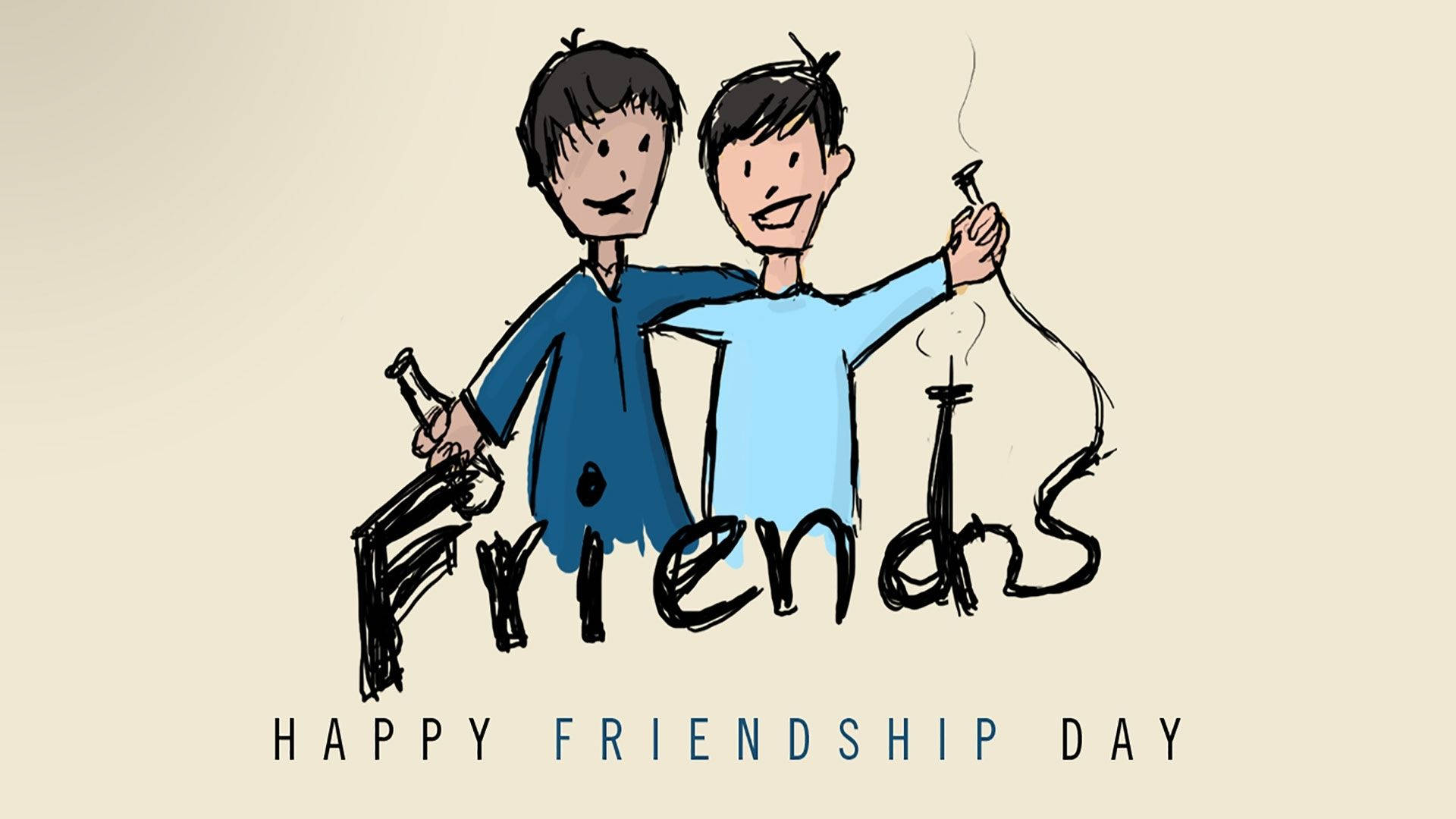 Celebrating Friends On Friendship Day Background