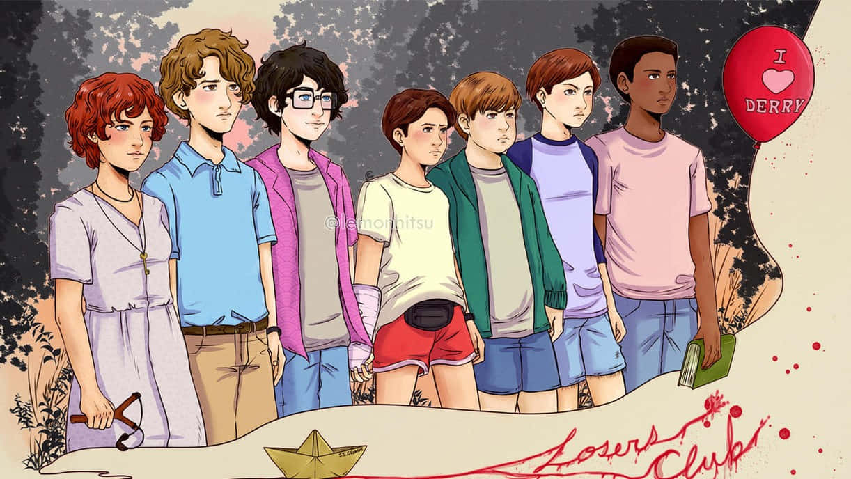 Celebrating Friendship - Beverly, Richie, Bill, Mike, Ben And Stan From The Losers Club. Background