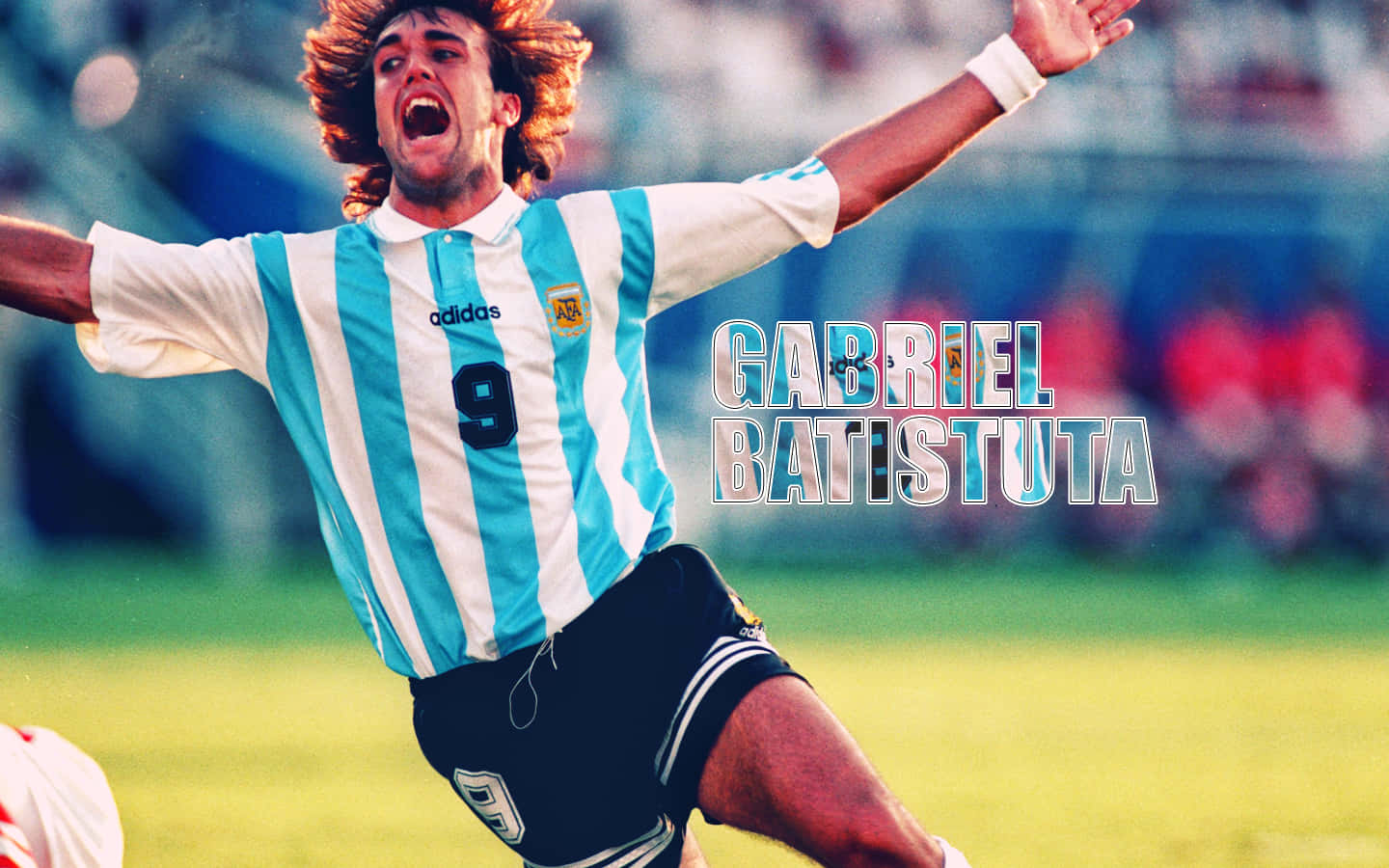 Celebrating Gabriel Batistuta Graphic Art Background