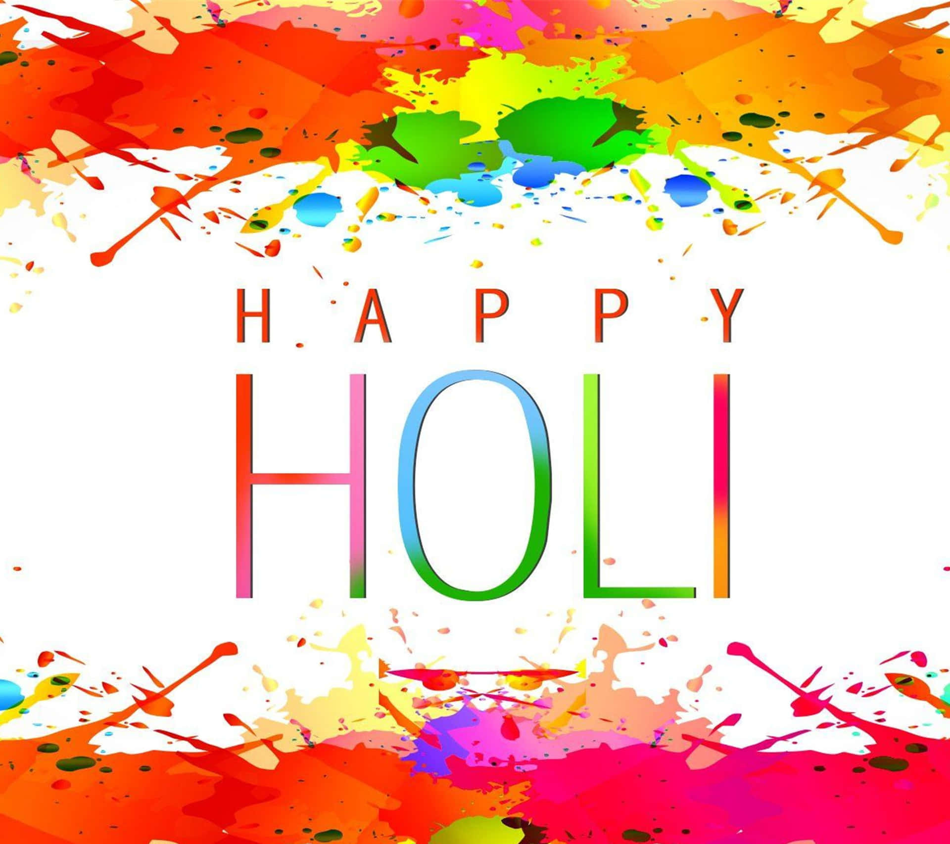 Celebrating Holi With Colorful Exuberance Background
