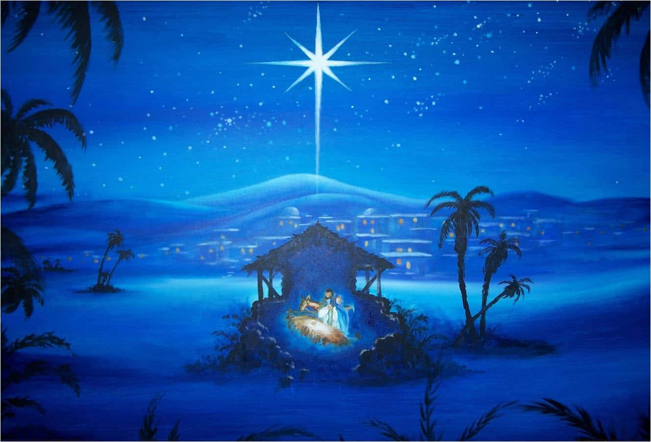 Celebrating Jesus' Birth At Christmas Background