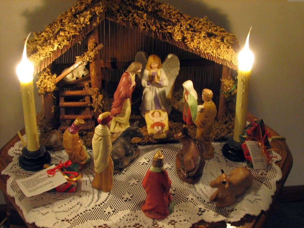 Celebrating Jesus During Christmas Background