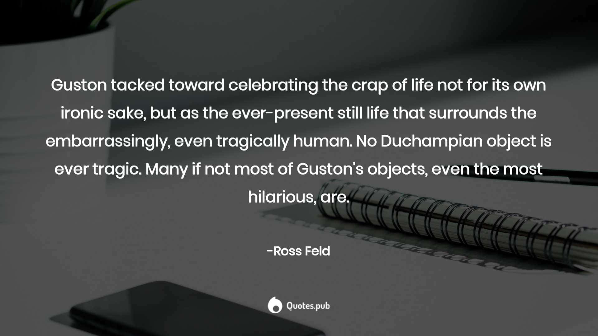 Celebrating Life Quote_ Ross Feld