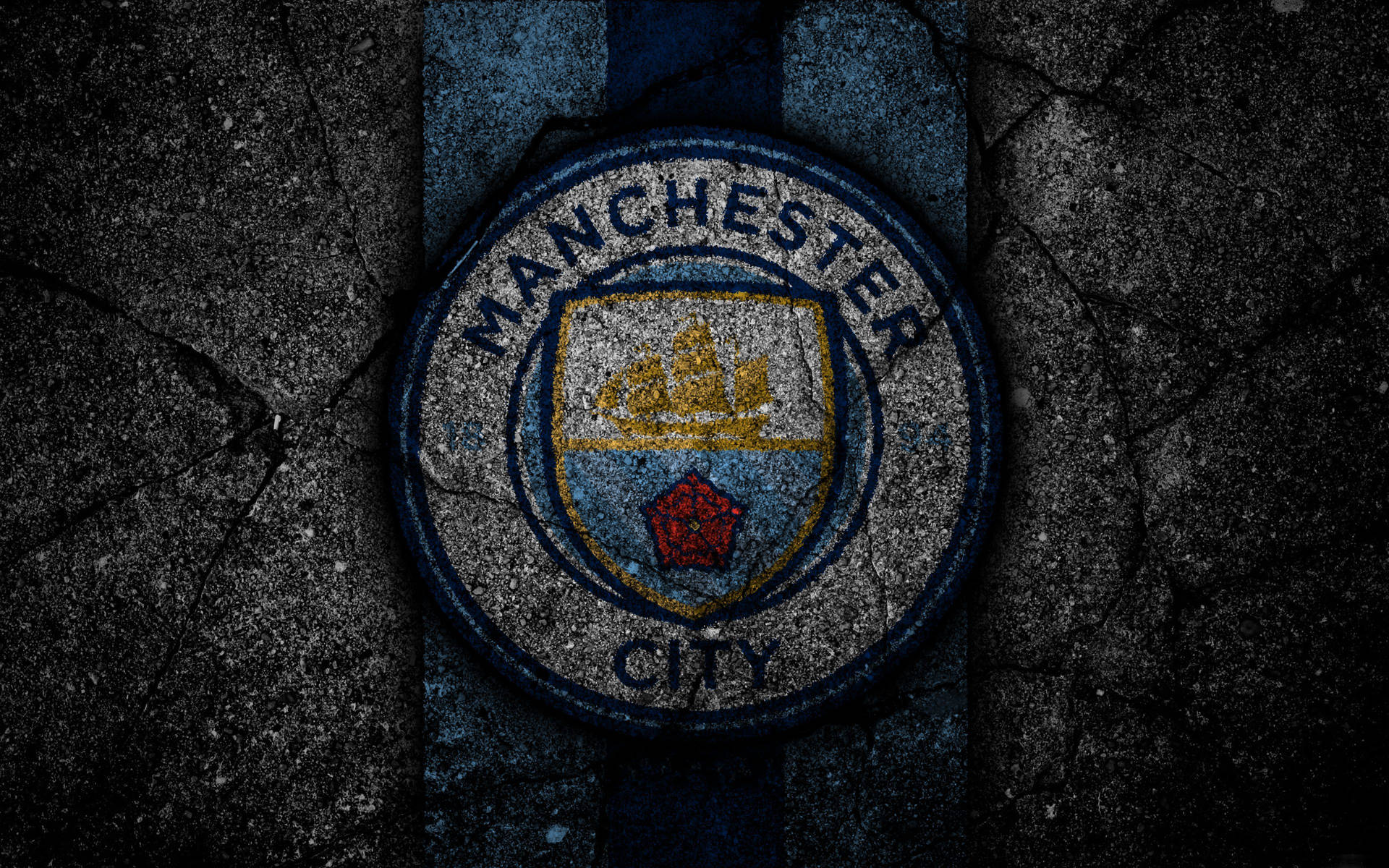 Celebrating Manchester City Winning The 2019/2020 Premier League Title Background