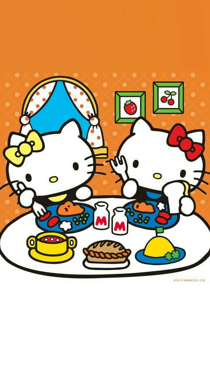 Celebrating Thanksgiving With Hello Kitty Background