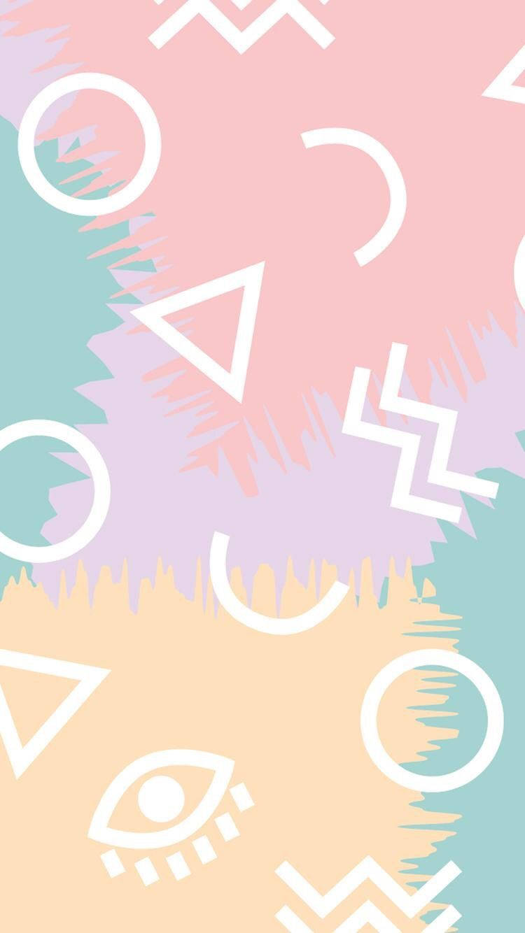 Celebrating The 80s Resurgence With A Colourful Pastel Style Background