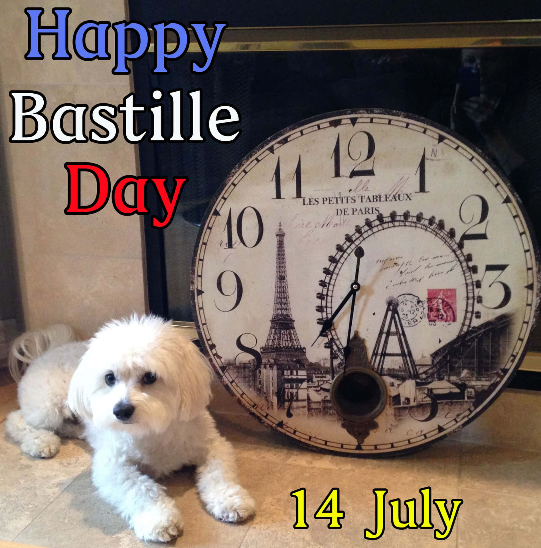 Celebrating The French Spirit: Bastille Day Fireworks Over Eiffel Tower Background