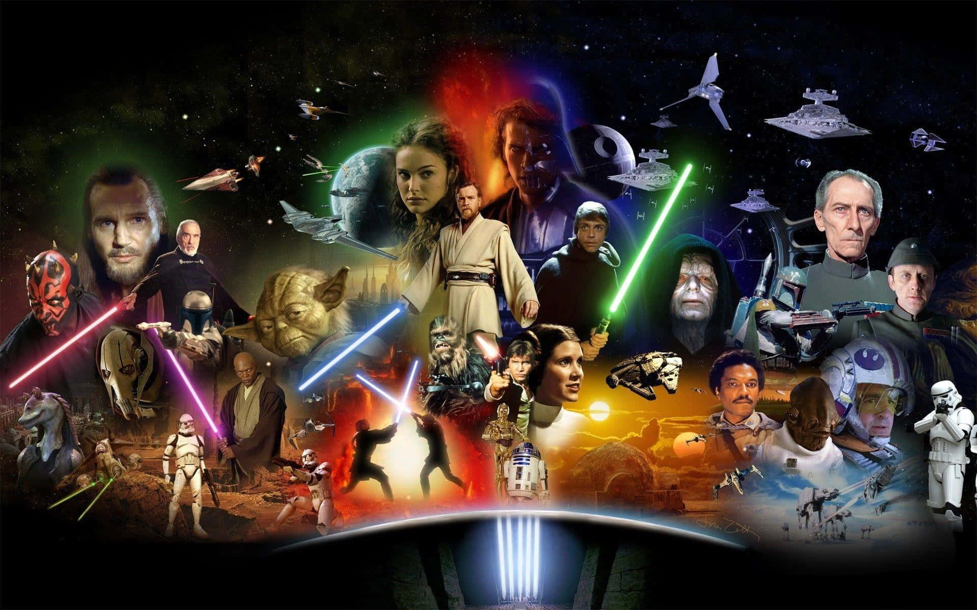 Celebrating The Legends Of Star Wars Background