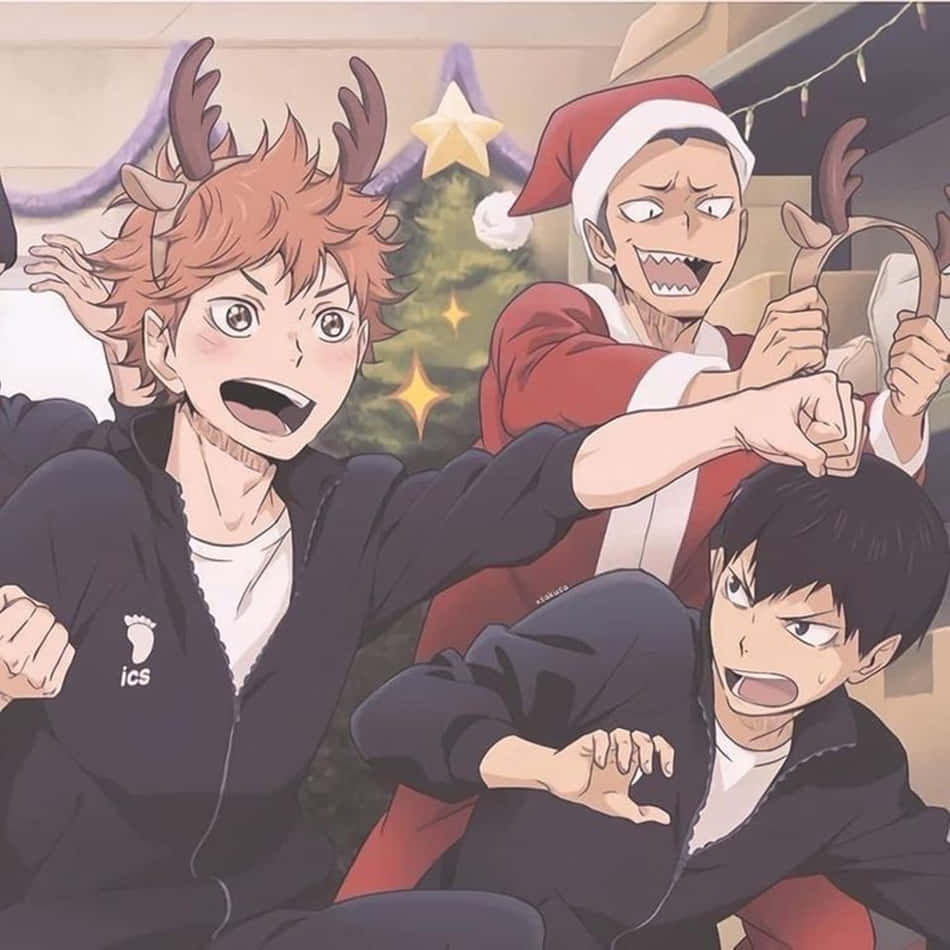 Celebrating The Magic Of Christmas With These Anime Boys Background
