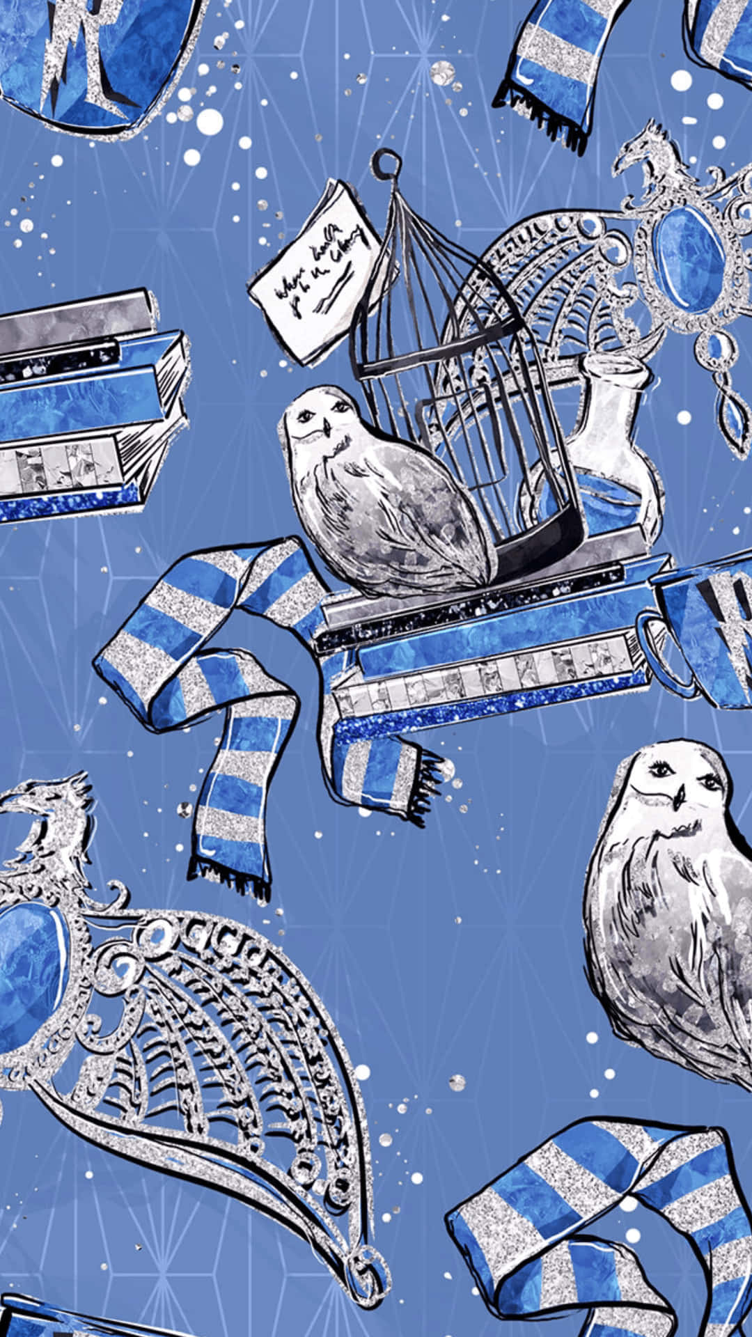 Celebrating The Ravenclaw House Of Harry Potter Background