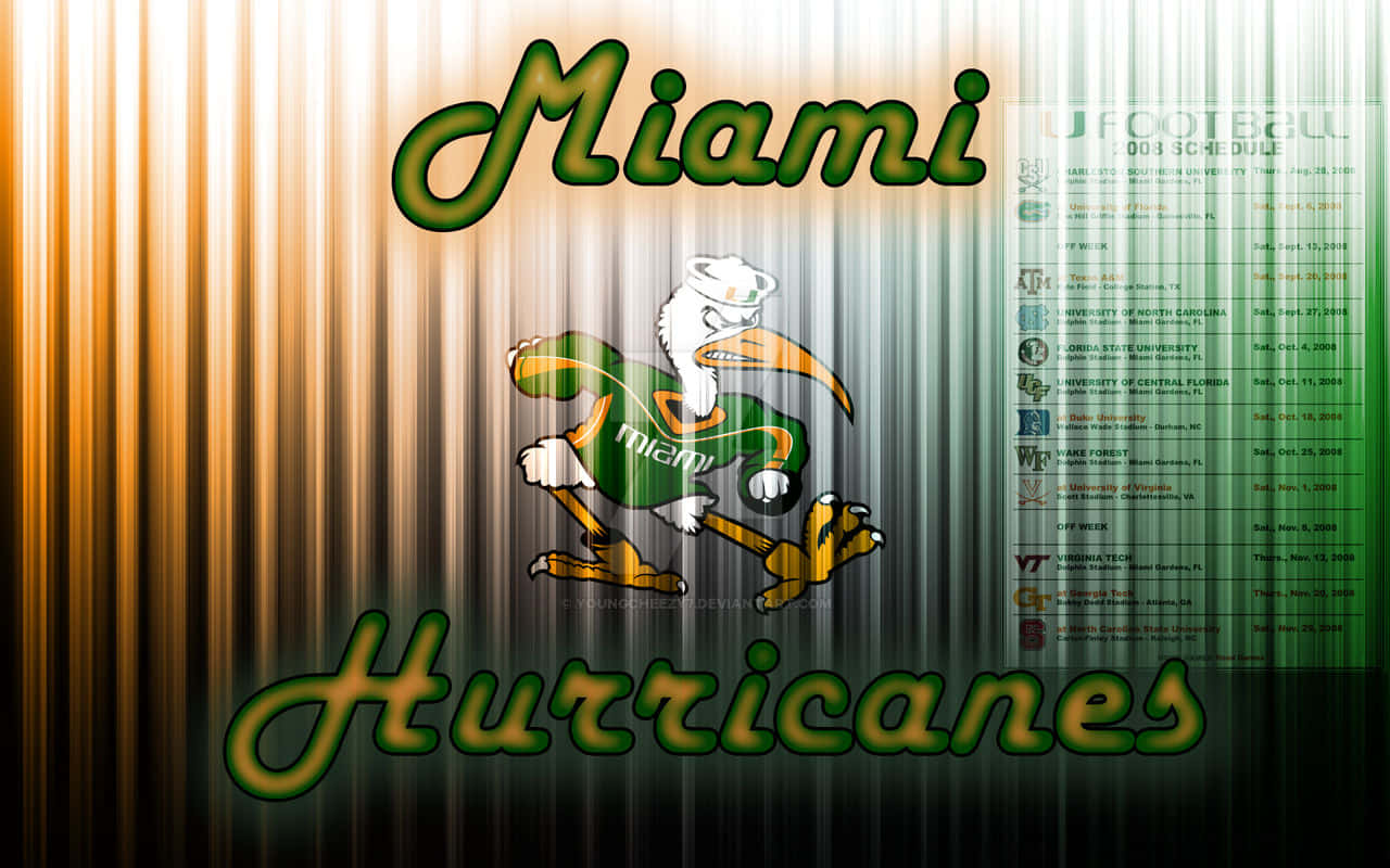 Celebrating The Success Of The Miami Hurricanes Background