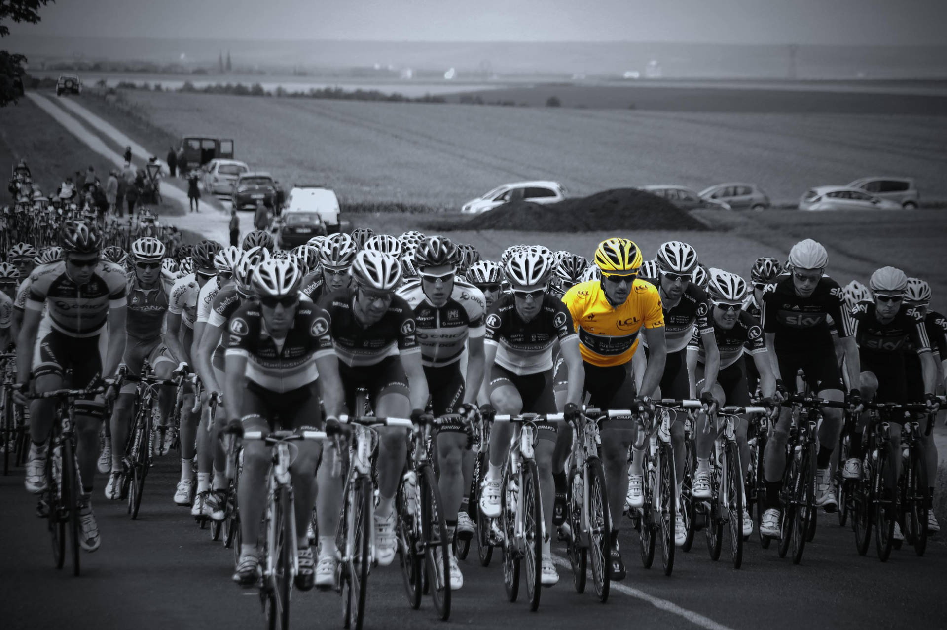 Celebrating Victory At The Tour De France Background