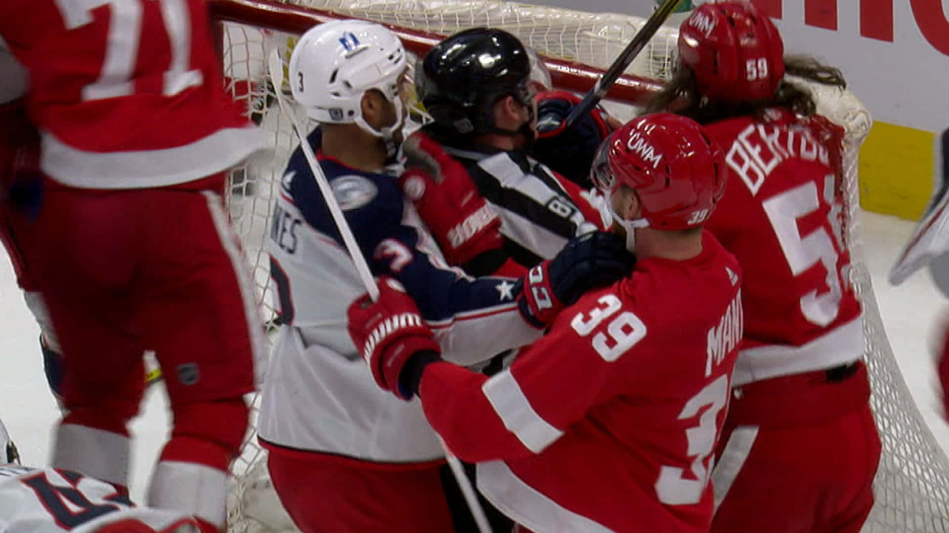 Celebrating Victory Zachary Werenski