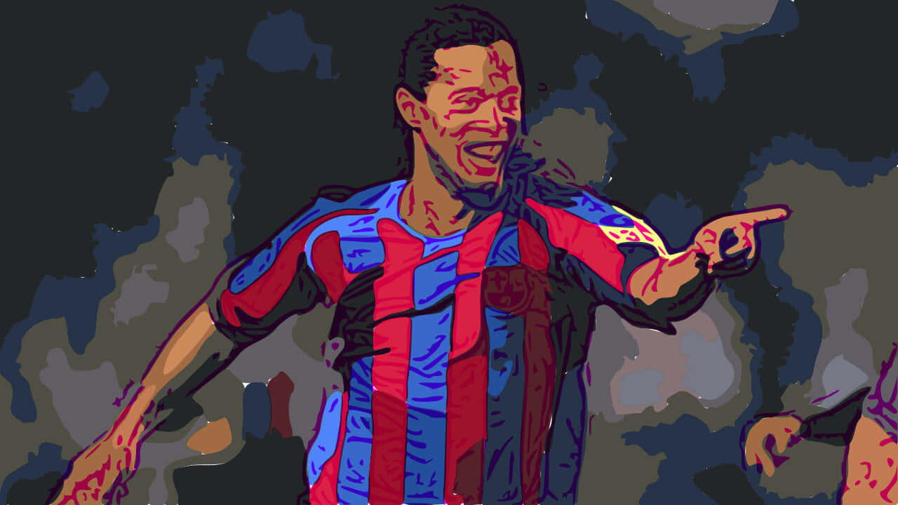 Celebratory Soccer Player Illustration Background
