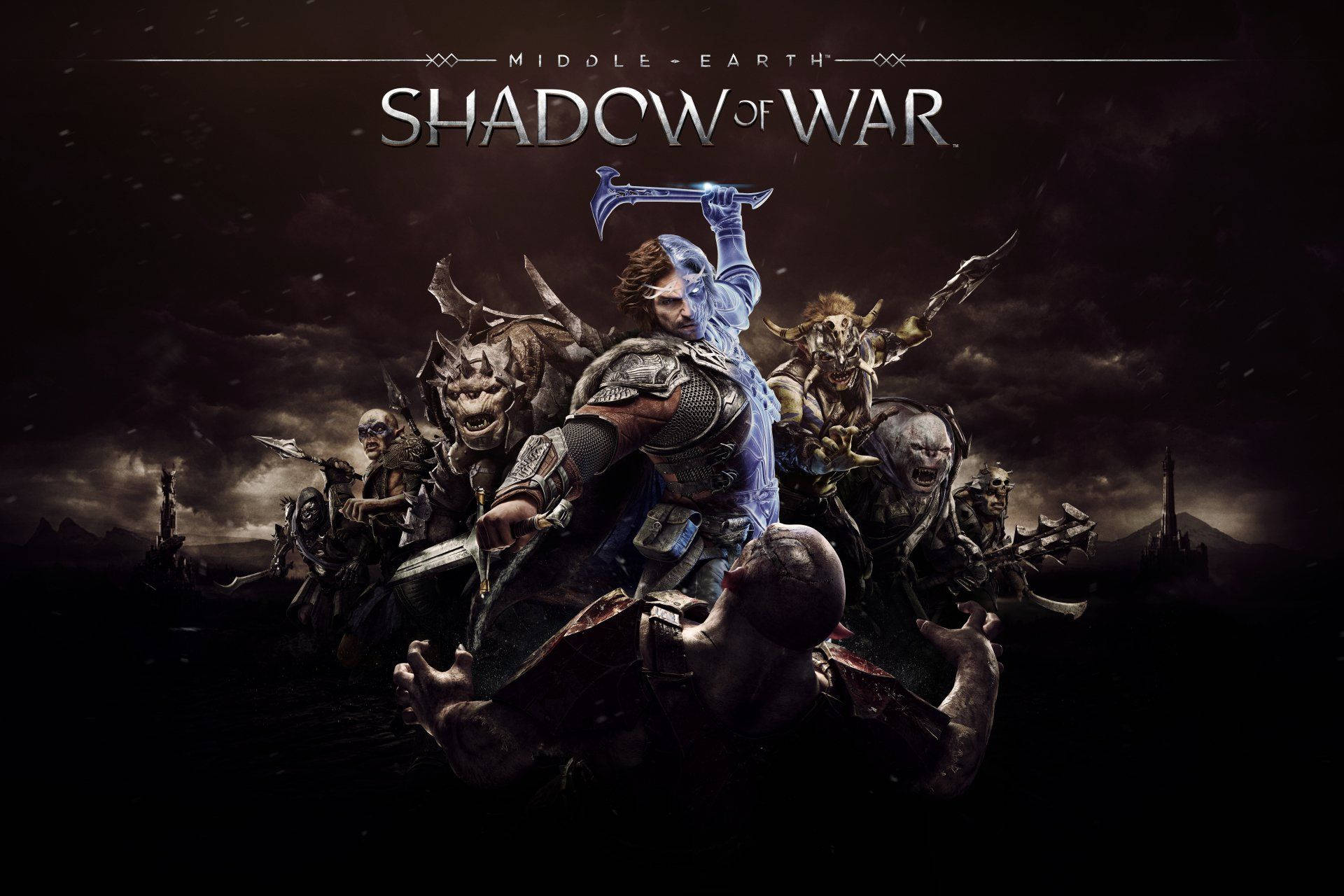 Celebrimbor Wielding Axe In Shadow Of War Background