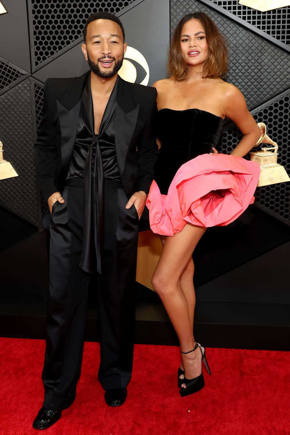 Celebrity Couple Red Carpet Glamour Background