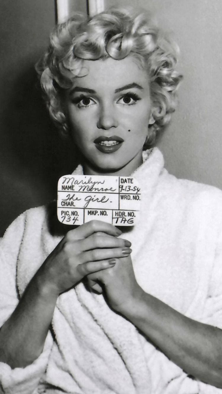 Celebrity Marilyn Monroe Name Tag Background
