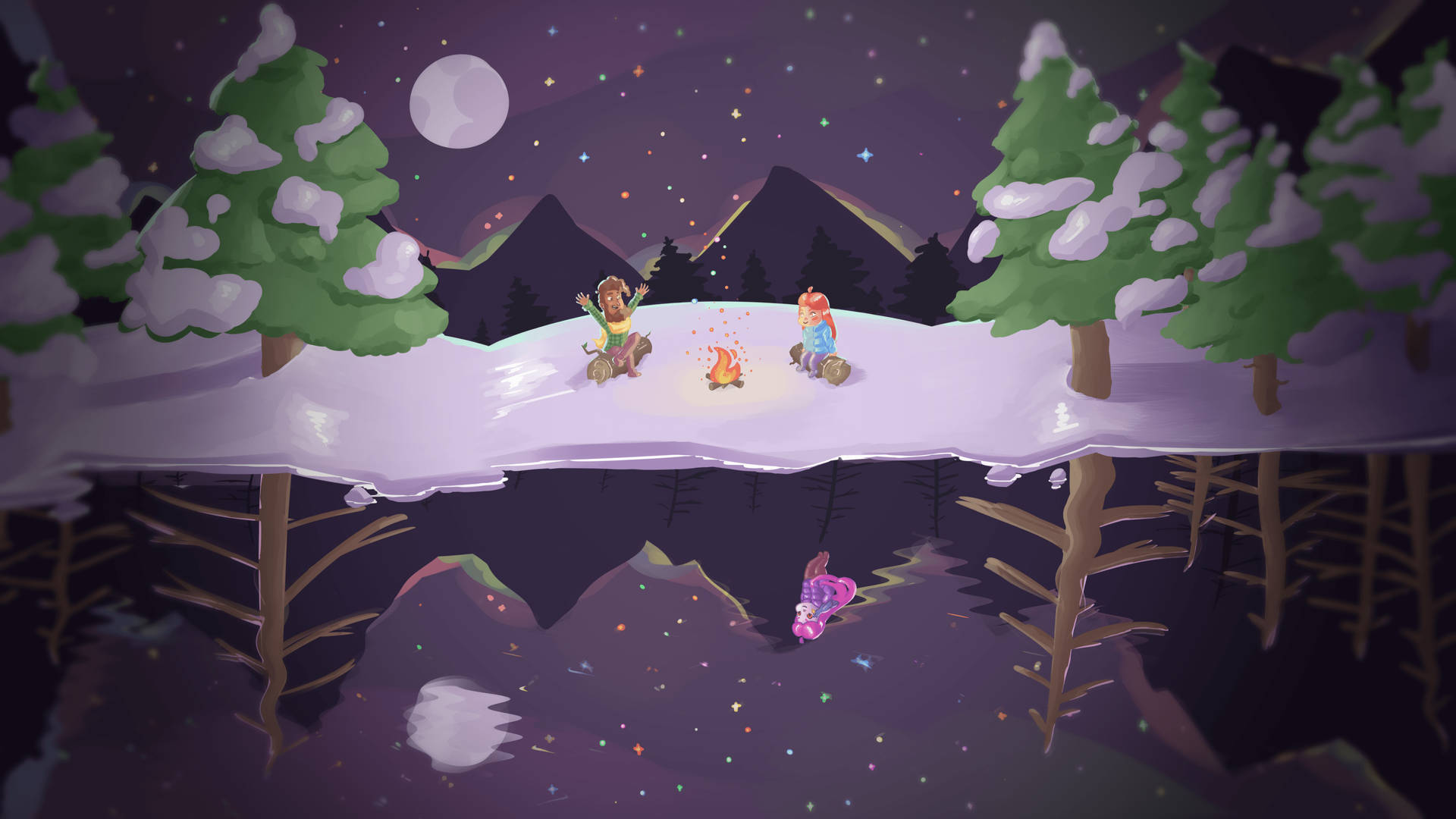 Celeste Game Campfire Background
