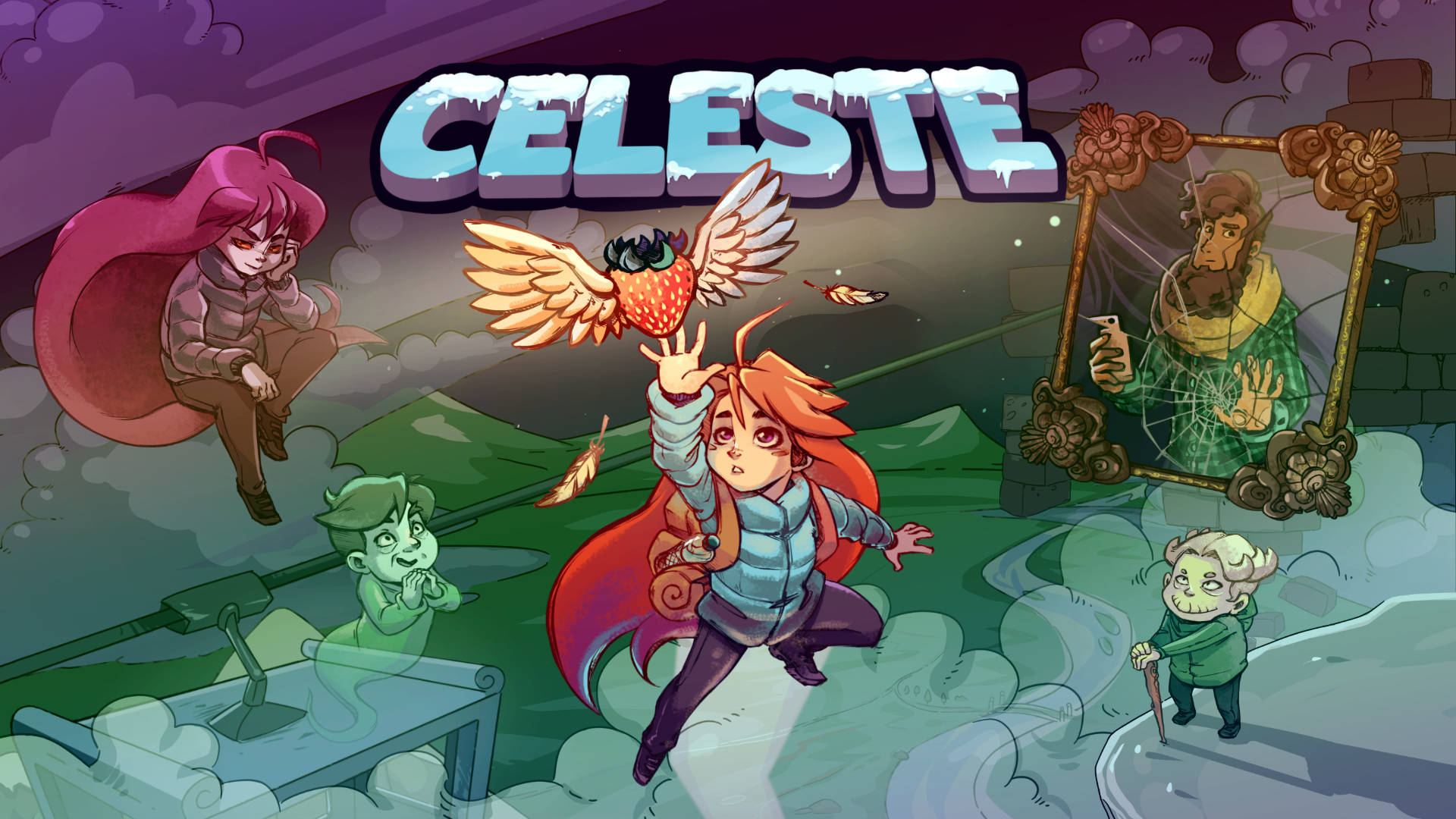 Celeste Game Poster Art Background