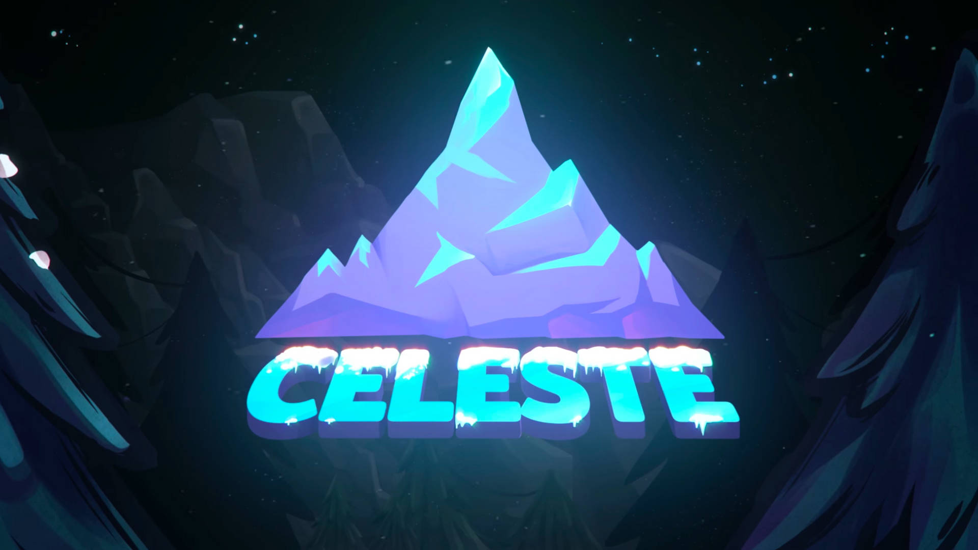 Celeste Pixel Game Logo Background