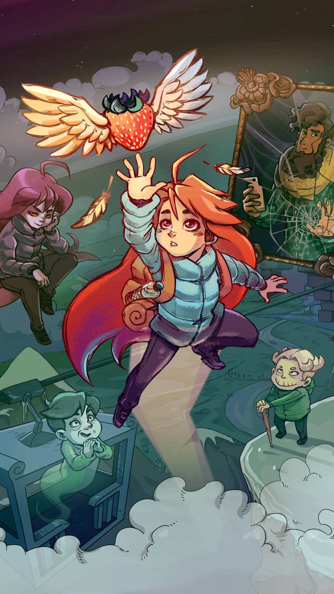 Celeste Pixel Game Poster Background