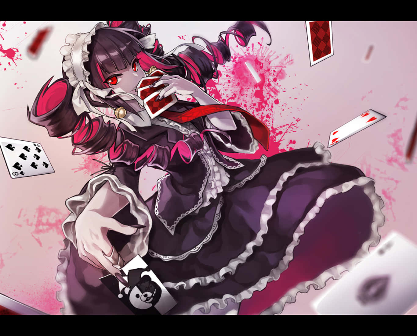 Celestia Ludenberg Cards Danganronpa Pfp Background