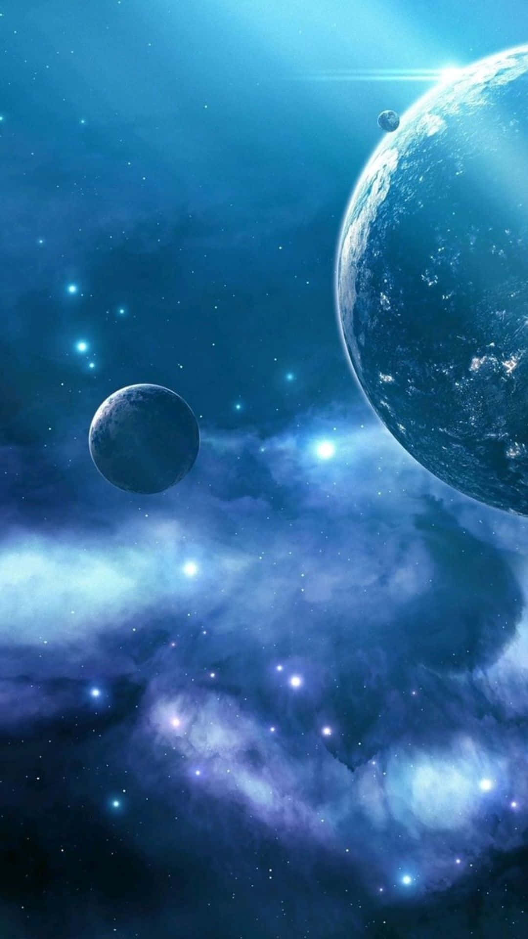 Celestial_ Blue_ Space_ Scene Background