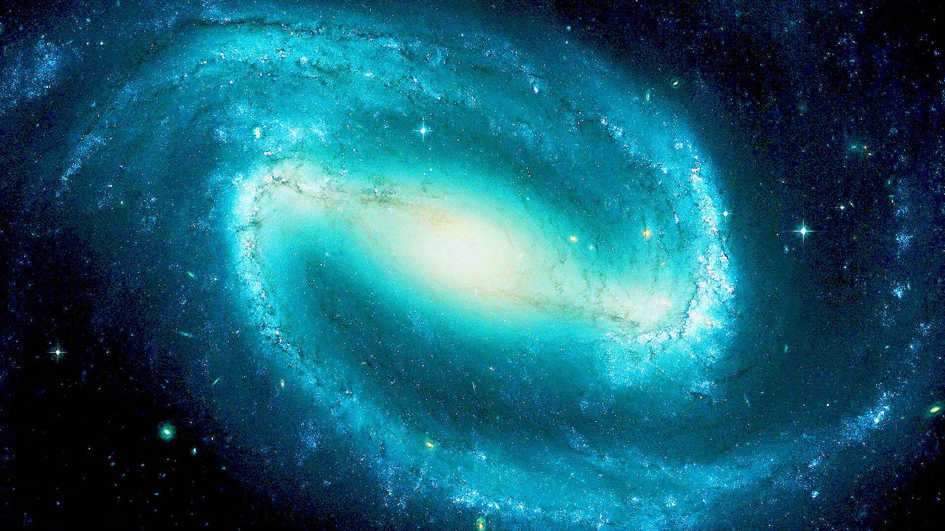 Celestial Body In Blue Galaxy