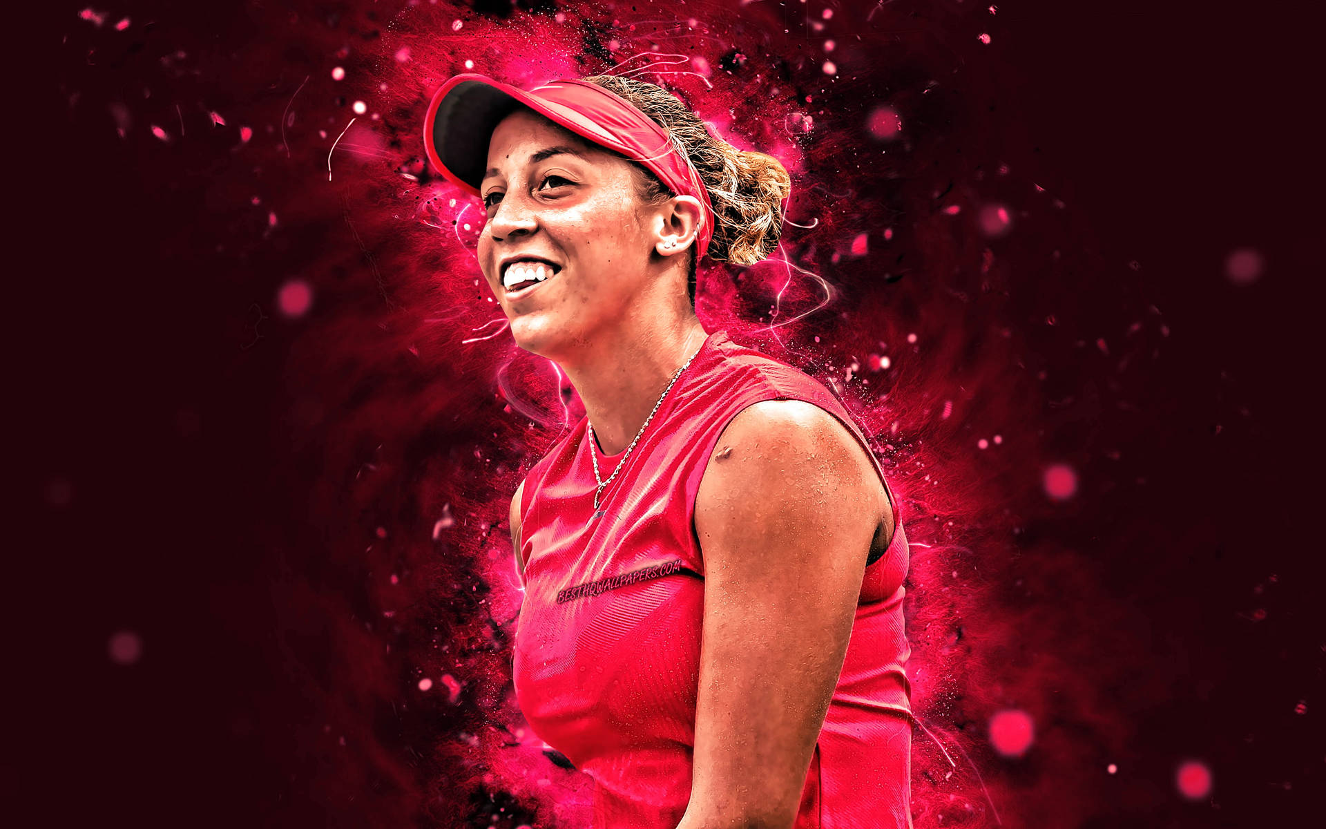 Celestial Madison Keys: Pink Fan Art Paint Splatter