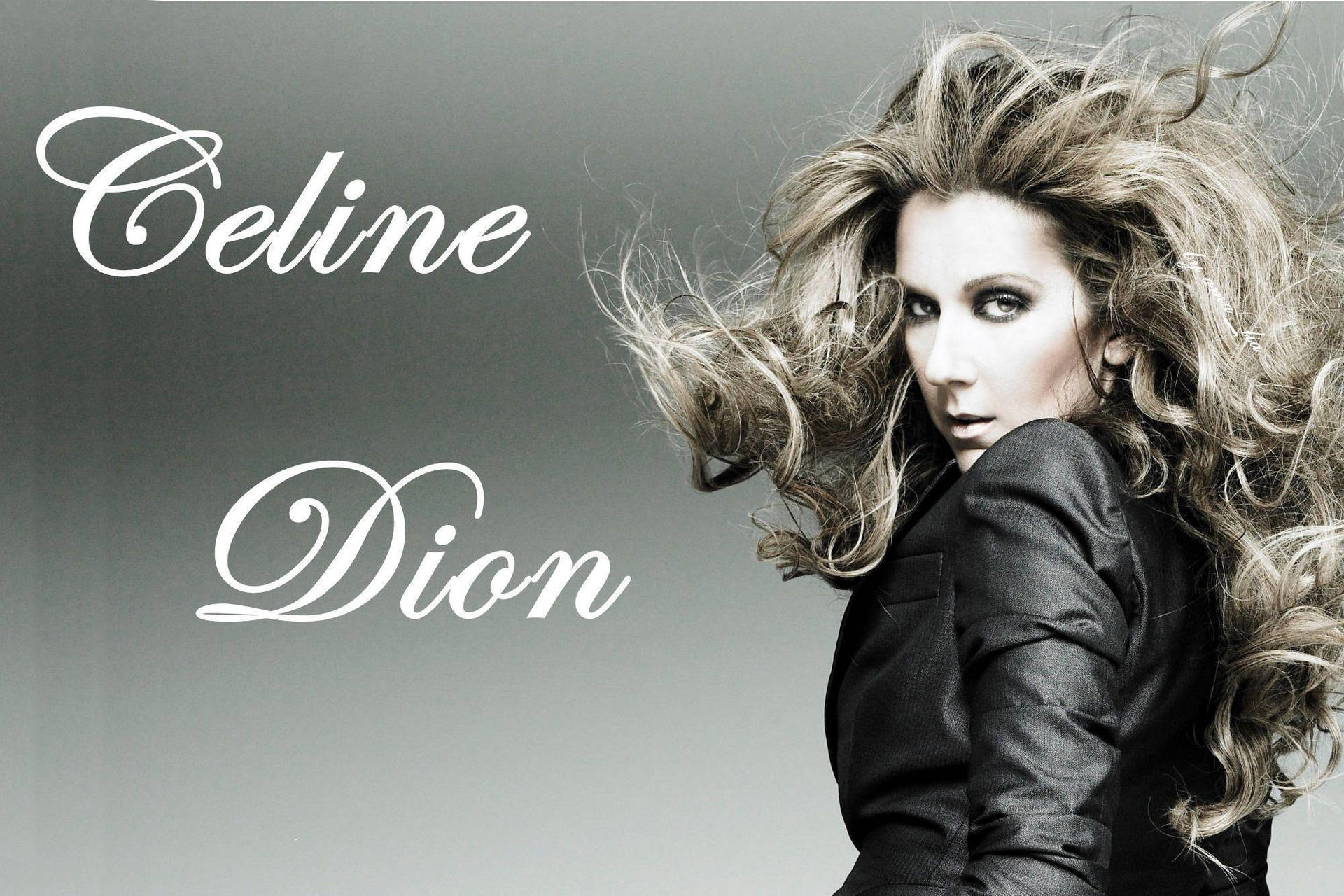 Celine Dion In Leather Jacket Background