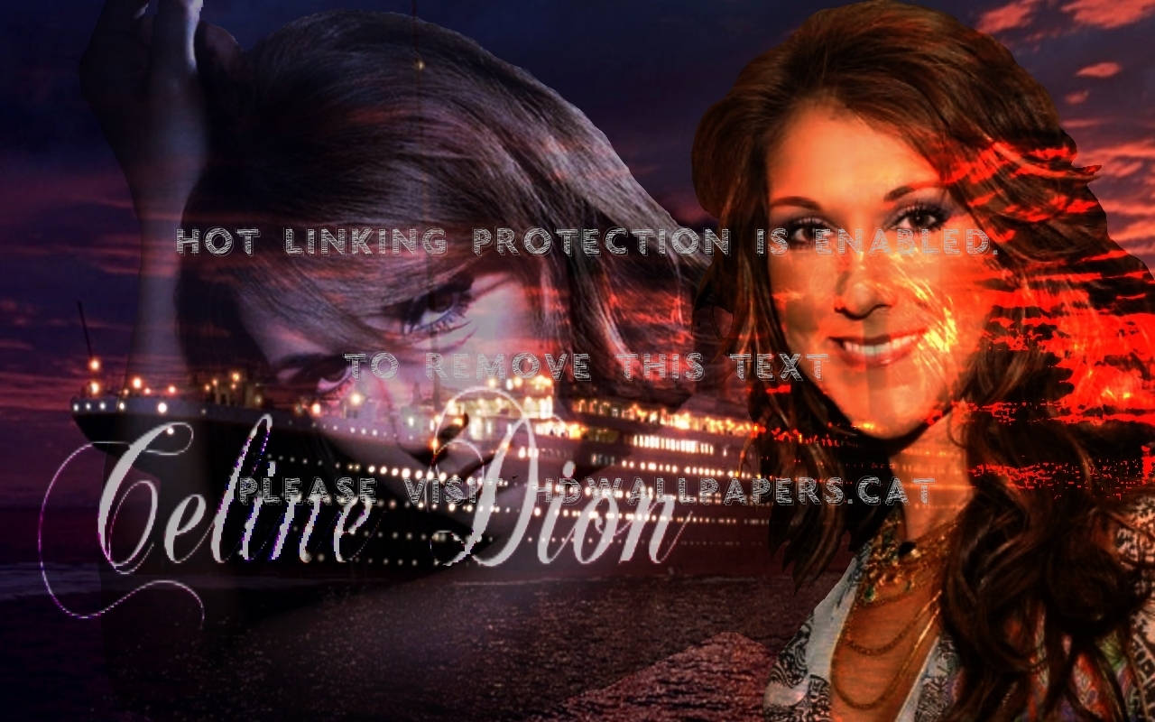 Celine Dion Performing Live On Stage Background