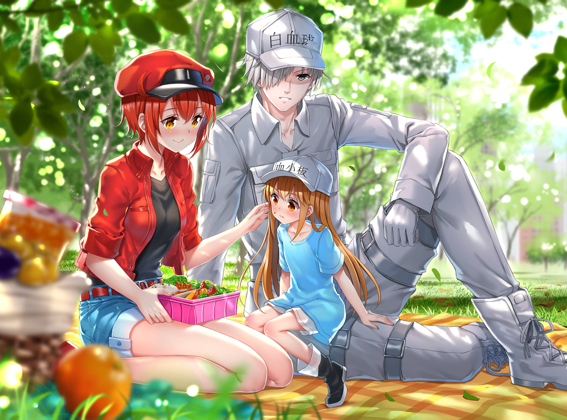 Cells At Work On Picnic Fanart Background