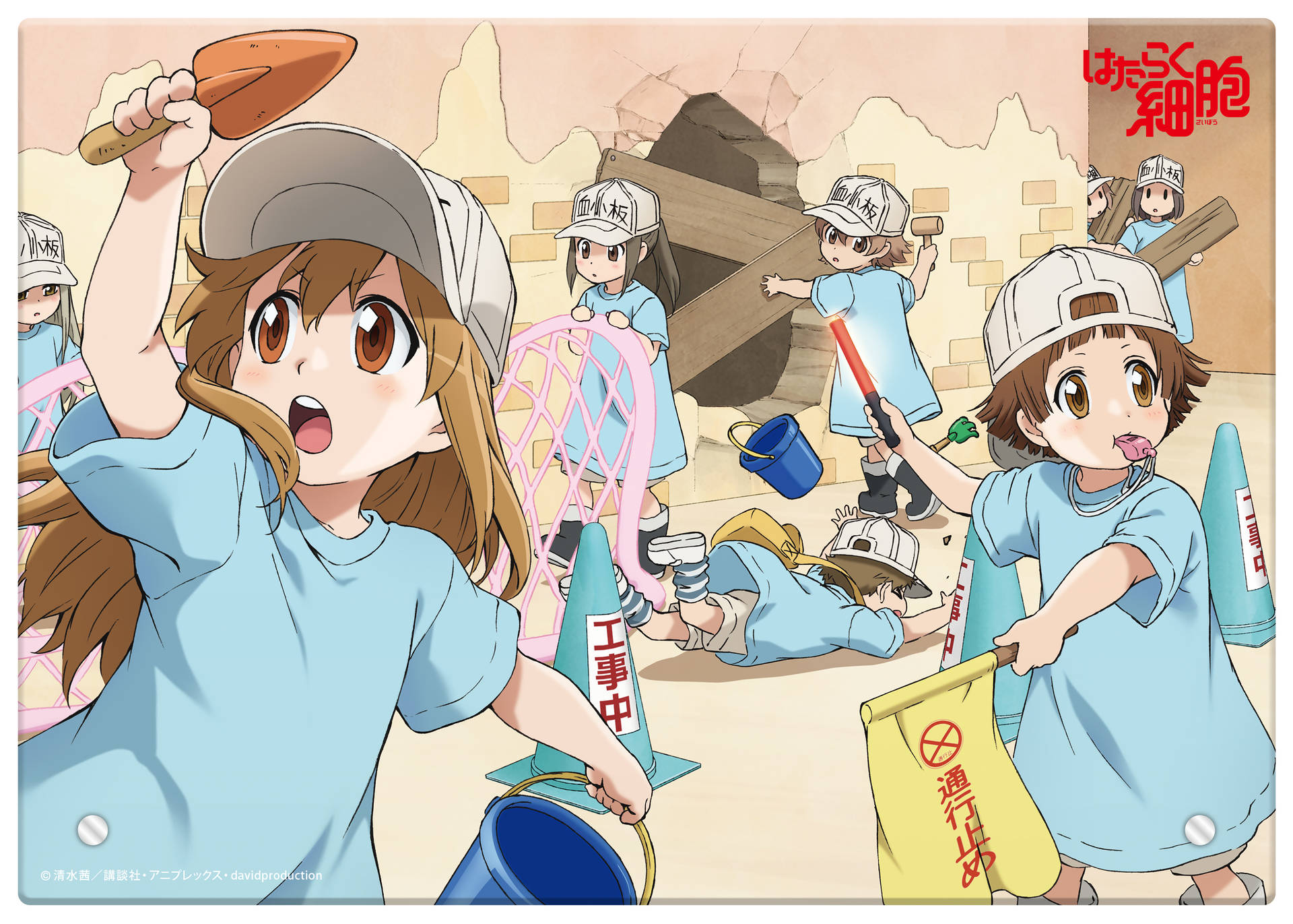 Cells At Work Platelets Working Background