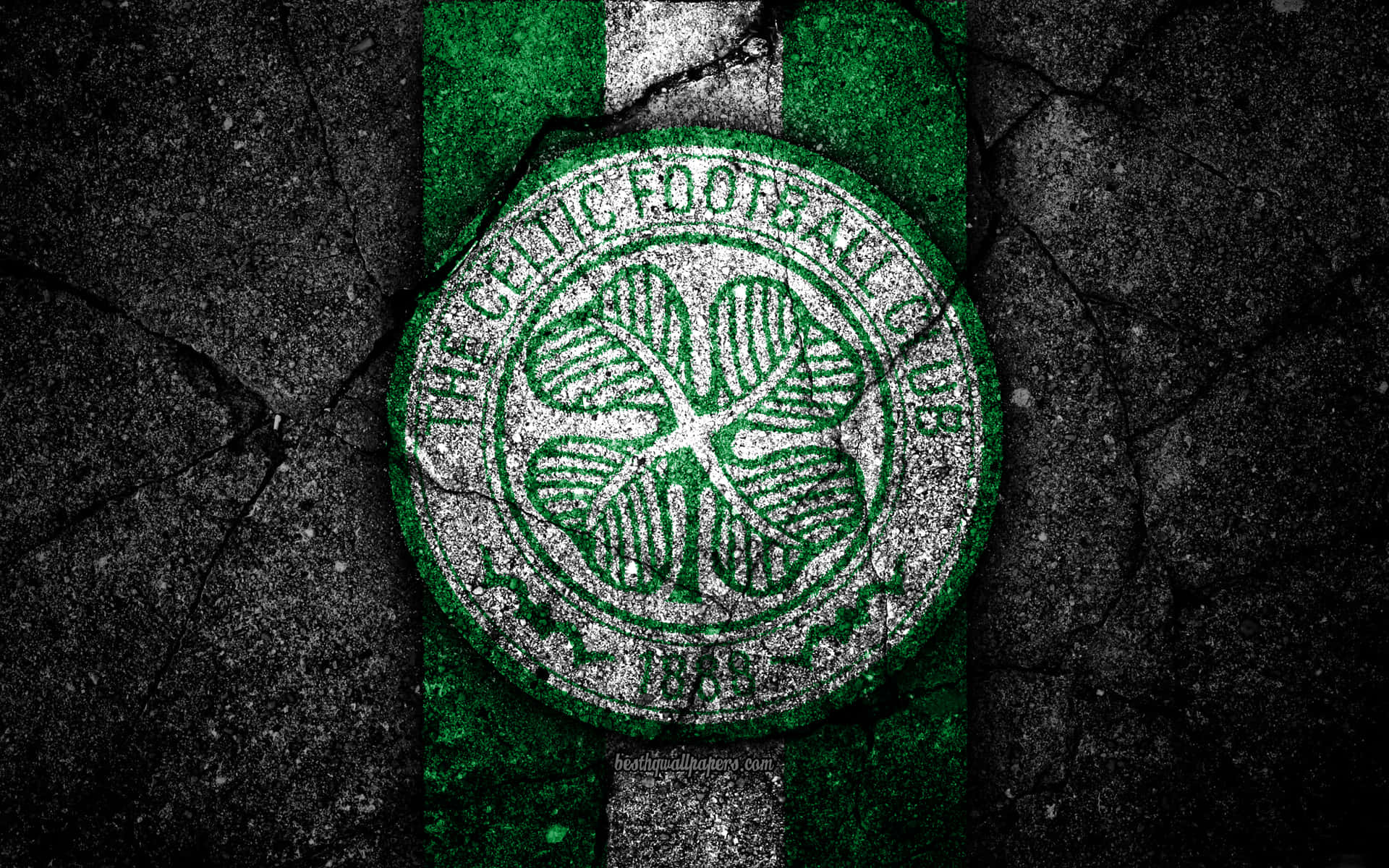 Celtic Fc Logo On A Black Background
