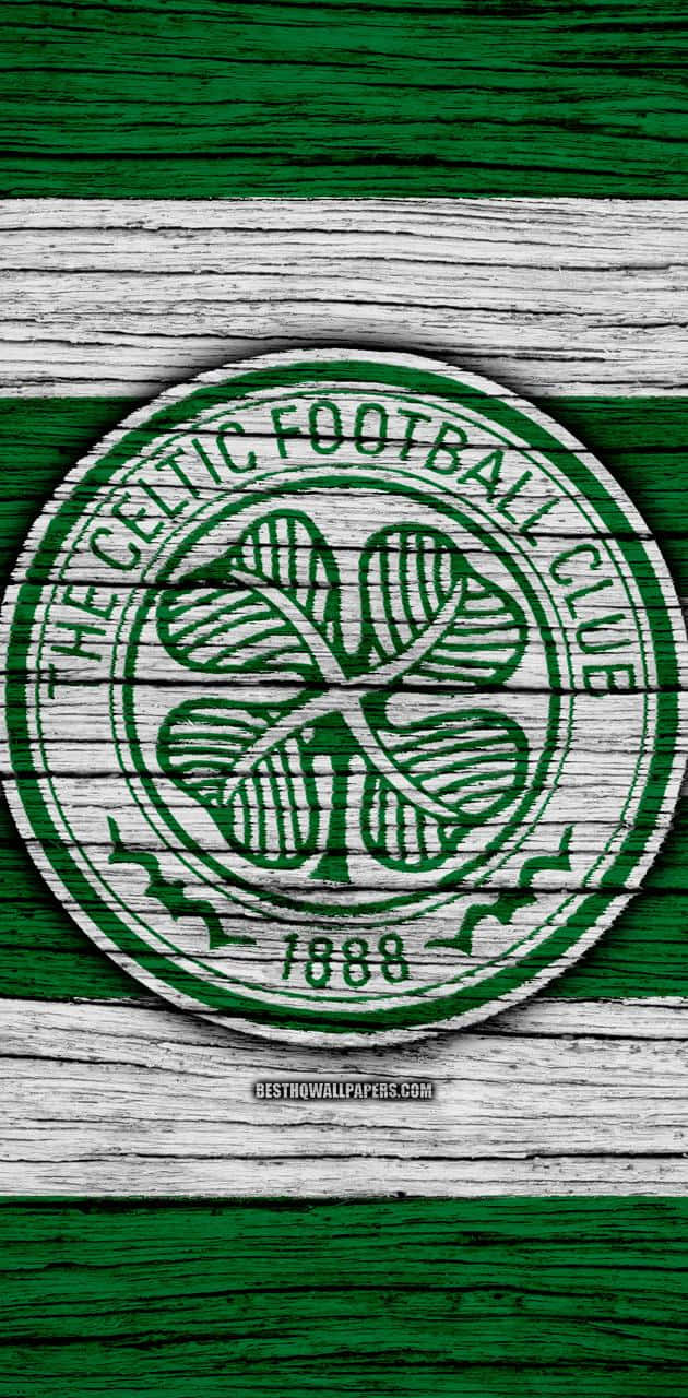 Celtic Fc Logo On A Wooden Background