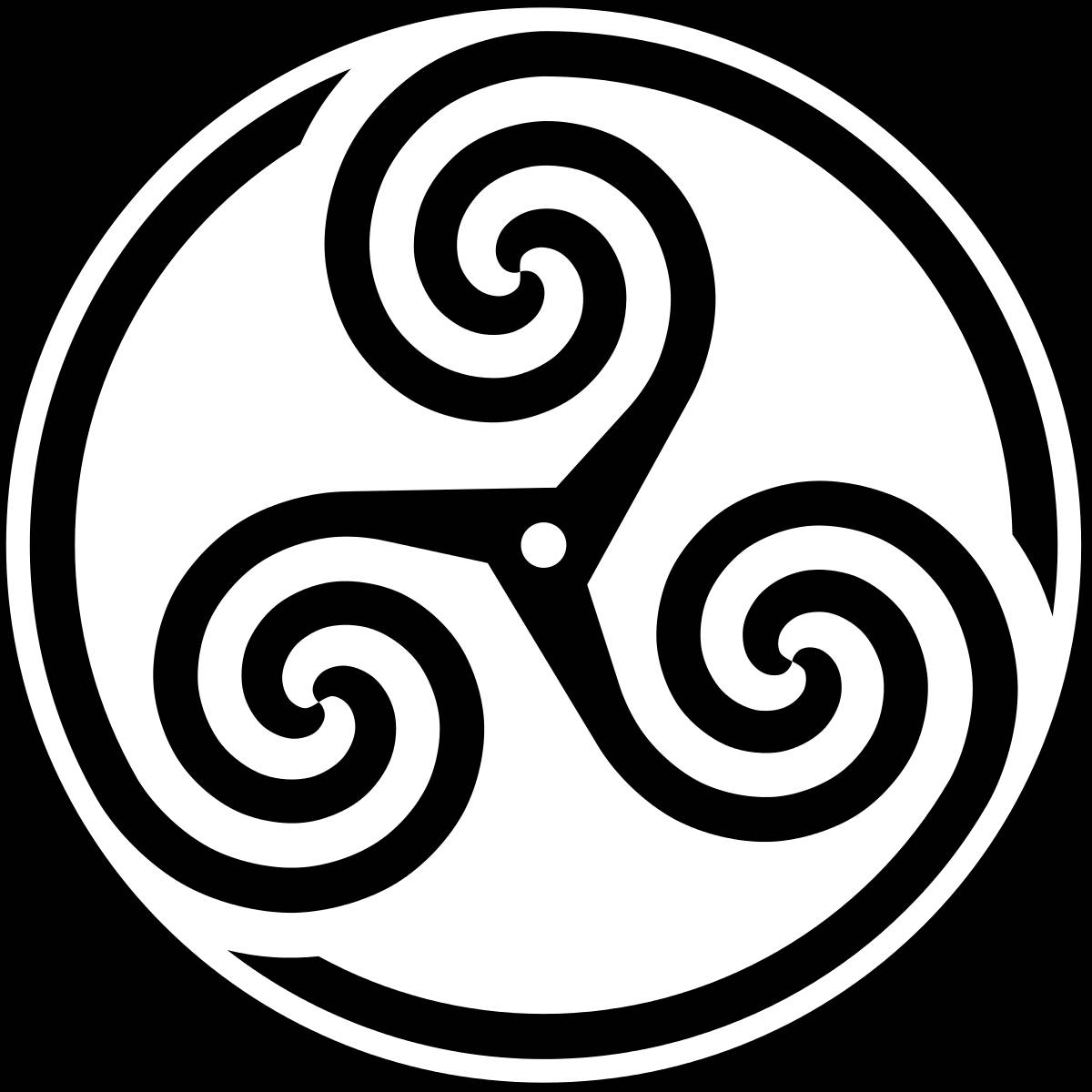 Celtic Triskelion Shield Background