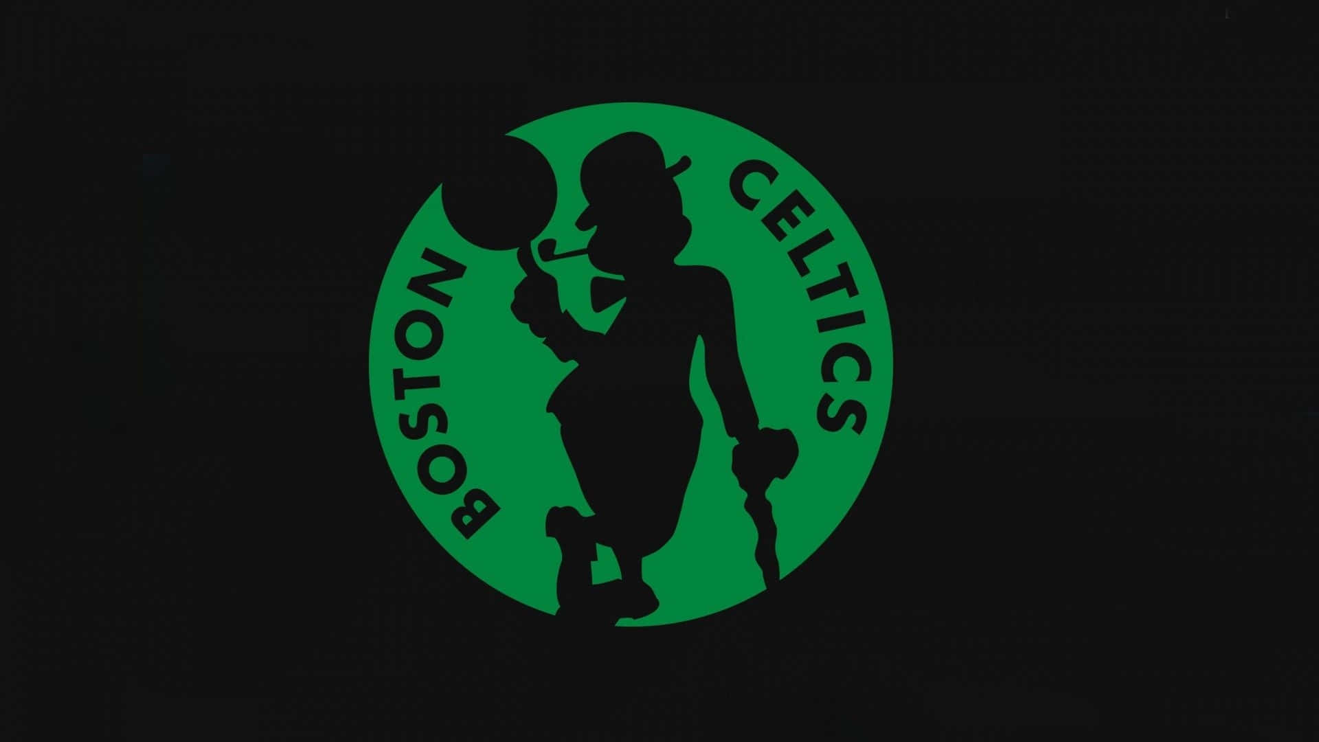 Celtics Black And Green Logo Background